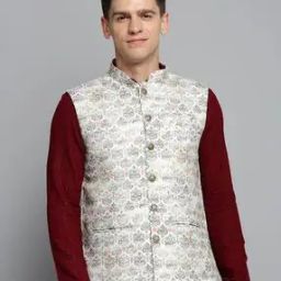 Graphic Nehru jacket-35