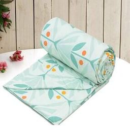 Floral PrintedMicrofiber Single Duvet Cover-51