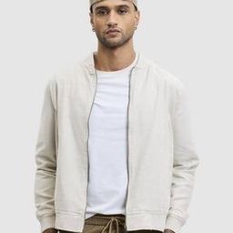 Men Zip-Front Bomber Jacket-50