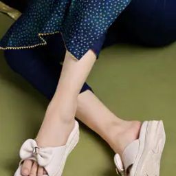 Women Open-Toe Slip-On Platforms with Bow Applique-image-29
