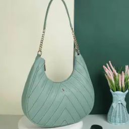 Women Quilted Hobo Bag with Half-Chain Strap-image-51
