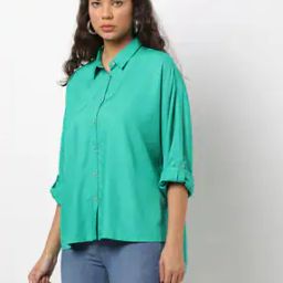 Batwing Shirt with Roll-Up Sleeves-image-48