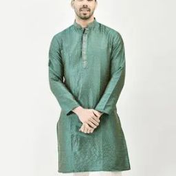 Men Embroidered Regular Fit Long Kurta-image-57