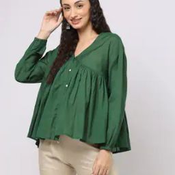 Women V-Neck Flared Top-picture-14