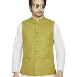 Men Regular Fit Nehru Jacket-image-43
