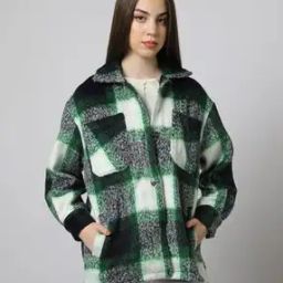 Checkered Faux Fur Jacket-picture-22