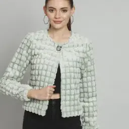 Women Regular Fit Front-Open Shrug-20