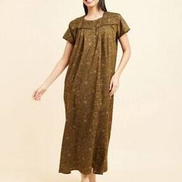 Women Floral Print Nightie with Insert Pocket-image-56