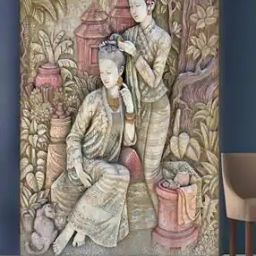 Forest & Sitting Ladys Mural Wall Sticker-image-64