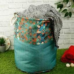 romee Polyester Slub Ethnic Motifs Design Laundry Bag  -  48 cm x 37 cm-picture-34