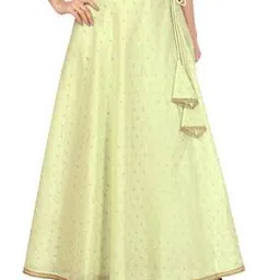 Polka-Dot Print Flared Skirt-image-61