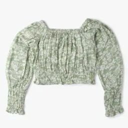 Floral Print Square-Neck Top-image-20