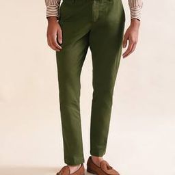 Men Slim Fit Flat-Front Trousers-picture-44
