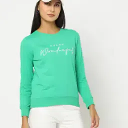 Typographic Embroidered Crew-Neck Sweatshirt-image-87