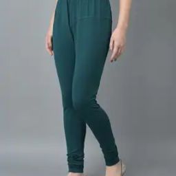 Women Cotton Four-Way Stretchable Churidar Leggings-image-19