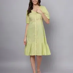Women Embroidered Tiered Dress-image-30