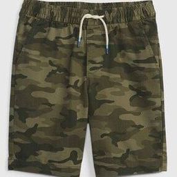Camo Print Shorts with Slip Pockets-28