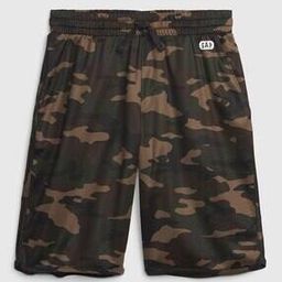 Camo Print Fit Tech Mesh Shorts-53