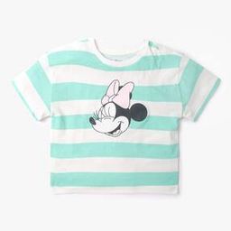 Striped Printed Minnie Mouse Graphic Top-image-60