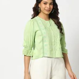 Women Embroidered Relaxed Fit Top-picture-19