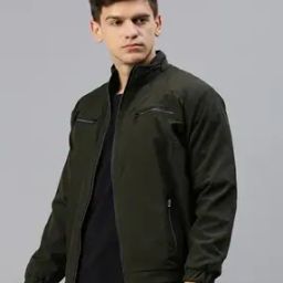 Men Slim Fit Bomber Jacket with Zipper Pockets-picture-30