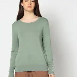 Women Round-Neck Slim Fit Jumper-image-88