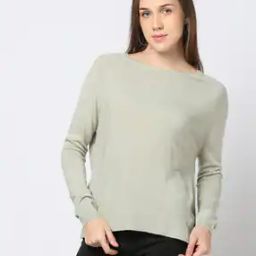 Women Relaxed Fit Boat-Neck Jumper-image-75