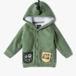 Boys Patterned Regular Fit Hooded Cardigan-image-65