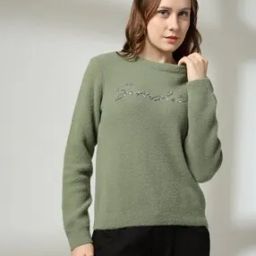 Women Embellished Round-Neck Pullover-picture-4