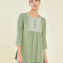 Embroidered Round-Neck Tunic-image-15