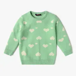 inf frendz Girls Knitted Crew-Neck Sweater-picture-1