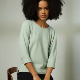Women Ribbed Regular Fit Round-Neck Sweatshirt-image-72