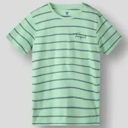 Boys Striped Relaxed Fit Round-Neck T-Shirt-picture-8