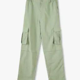 Girls Relaxed Fit Cargo Pants with Flap Pockets-image-19