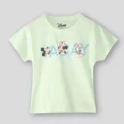 Girls Mickey Mouse Print Regular Fit Round-Neck T-Shirt-image-64