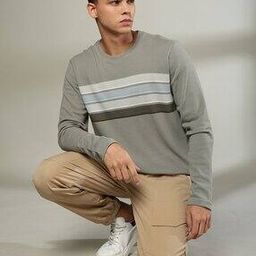 Men Striped Regular Fit Crew-Neck T-Shirt-image-90