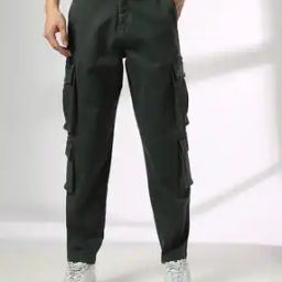 Men Relaxed Flat-Front Cargo Jeans-picture-41