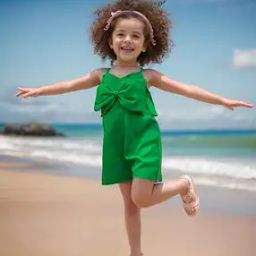 Girls A-line Dress with Bow Accent-image-84