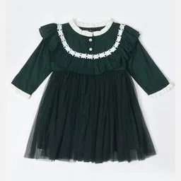 bella moda Girls Fit & Flare Dress with Ruffled Detail-picture-29