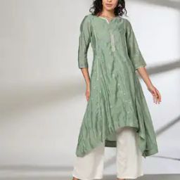 Women Embroidered A-Line Kurta-image-48
