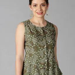 Bandhani Print Round-Neck Top-image-40