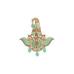 Gold-Plated Stone-Studded Brooch-40
