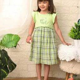 Checked Fit & Flare Dress with Round Neck-image-44