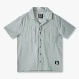 Boys Resort Boxy Fit Shirt with Patch Pockets-image-8