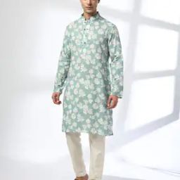 Men Floral Straight Kurta-image-22