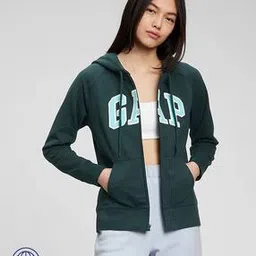 Logo Embroidered Zip-Front Hoodie-image-58
