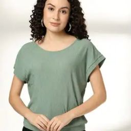 Women Relaxed Fit Boat-Neck T-Shirt-image-35