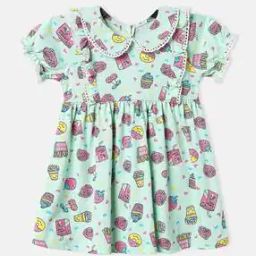 Girl's Graphic Fit and Flare Dress-image-41