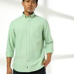 Men Core Oxford Slim Fit Cotton Shirt with Patch Pocket-picture-6