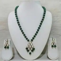 Women Stone-Studded Necklace & Earings Set-image-59